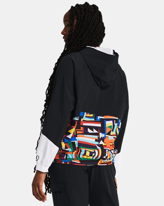 Women's UA Woven Black History Month Cargo Jacket in Black image number 1